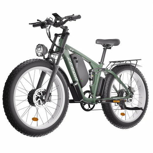 KTX-202707 26-Inch Electric Off-Road Fat Tire Bike, 48V 2000W, 7-Speed Shimano, Hydraulic Disc Brakes, Aluminum Frame, Color LCD Display