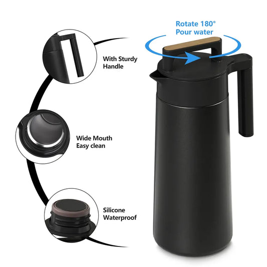 KTX-202771 Custom Stainless Steel Insulated Beverage Dispenser for Coffee, Water, and Tea with Dual-Wall Design and Handle