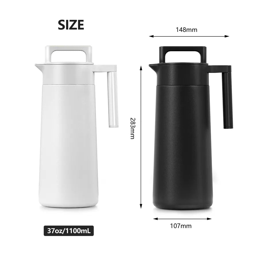 KTX-202771 Custom Stainless Steel Insulated Beverage Dispenser for Coffee, Water, and Tea with Dual-Wall Design and Handle