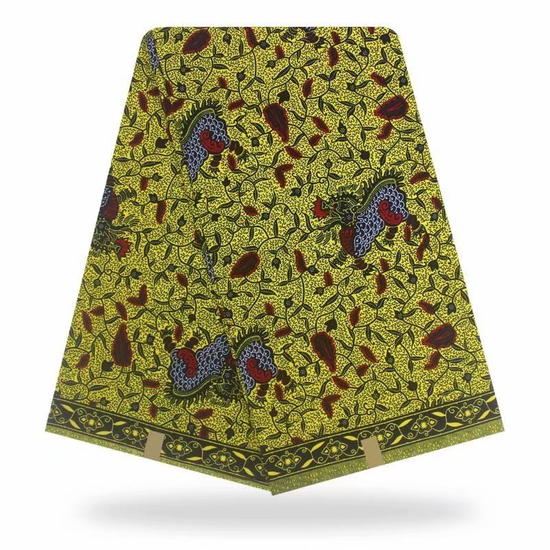 KTX-202835 Cotton African Batik Fabric - 6 Yards, 100% Cotton for Apparel, Home Decor, and Crafts