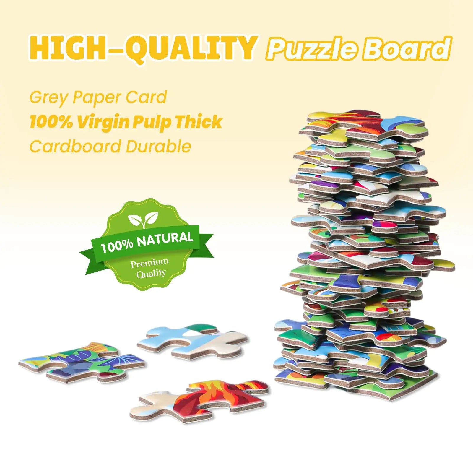 KTX-202835 Large Educational Floor Puzzle for Kids - 100 Cartoon Design with Gift Box