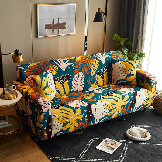 KTX-202963 Elastic Fabric Leather Sofa Cover - Full Coverage, Multiple Colors & Sizes Available