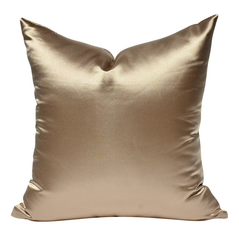 KTX-202963 Luxury Gray and Gold Striped Pillow Case and Cushion Cover, Multiple Sizes Available