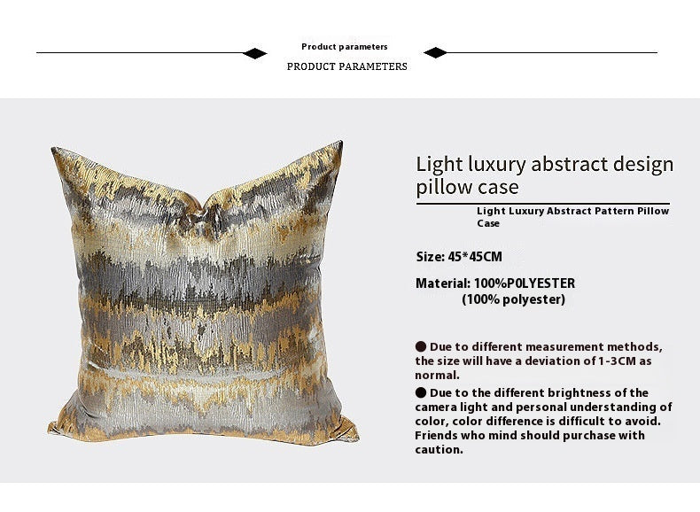 KTX-202963 Luxury Gray and Gold Striped Pillow Case and Cushion Cover, Multiple Sizes Available