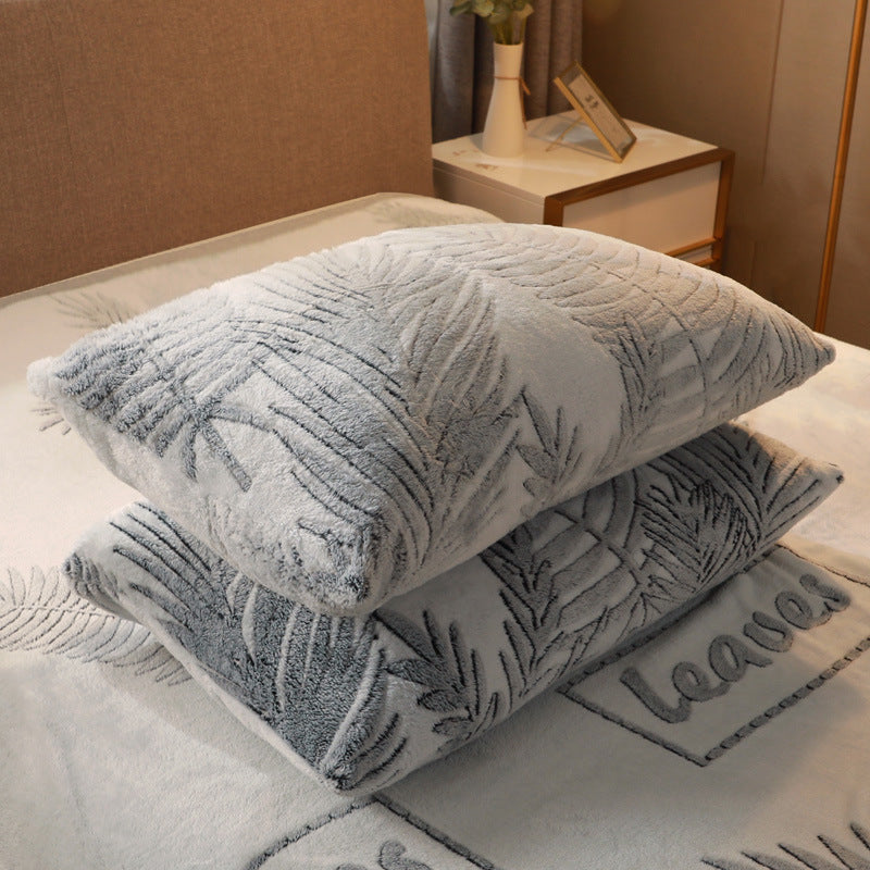 KTX-203155 Warm Flannel Cartoon Printed Fitted Sheet - Cozy Winter Mattress Cover in Various Design Options