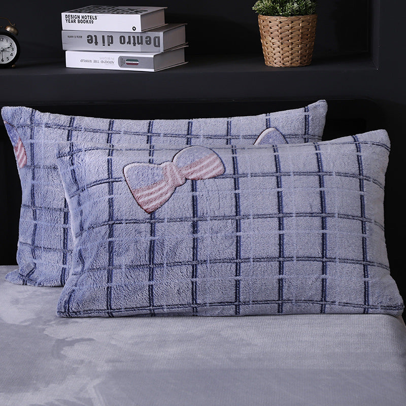 KTX-203155 Warm Flannel Cartoon Printed Fitted Sheet - Cozy Winter Mattress Cover in Various Design Options