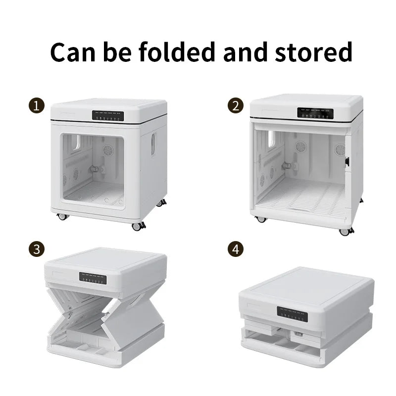 KTX-203411 Foldable Eco-Friendly Pet Grooming Drying Box for Dogs and Cats, 100L Capacity, All Seasons