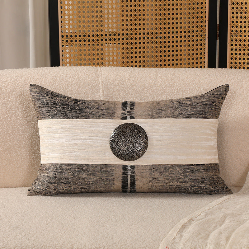 KTX-204115 New Chinese Style Cotton and Linen Pillow Cover - Available in Multi-Color Options, 45x45cm and 30x50cm