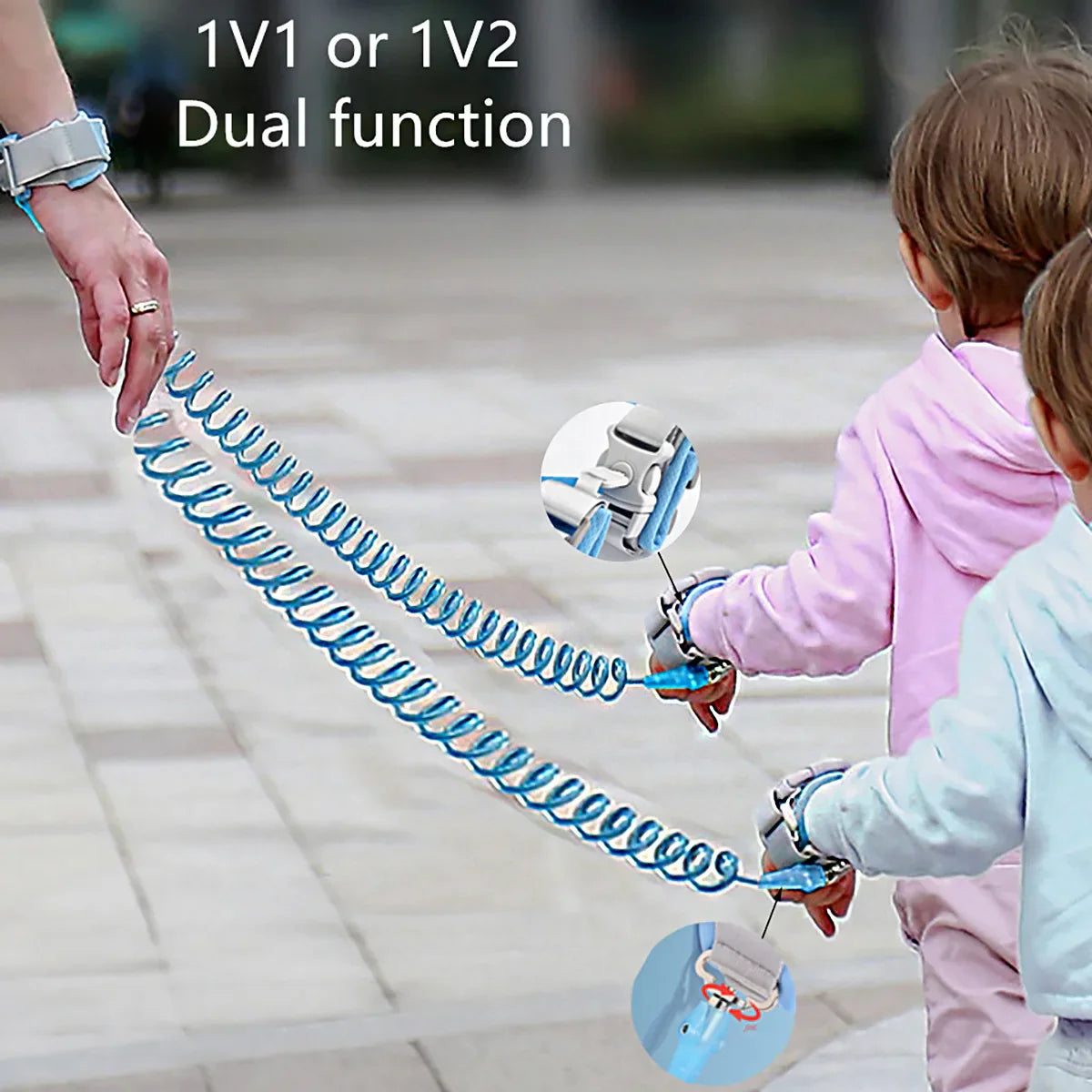 KTX-205139 Adjustable Children's Anti-Lost Wrist Band with Lock – 1.5m Safety Traction Rope
