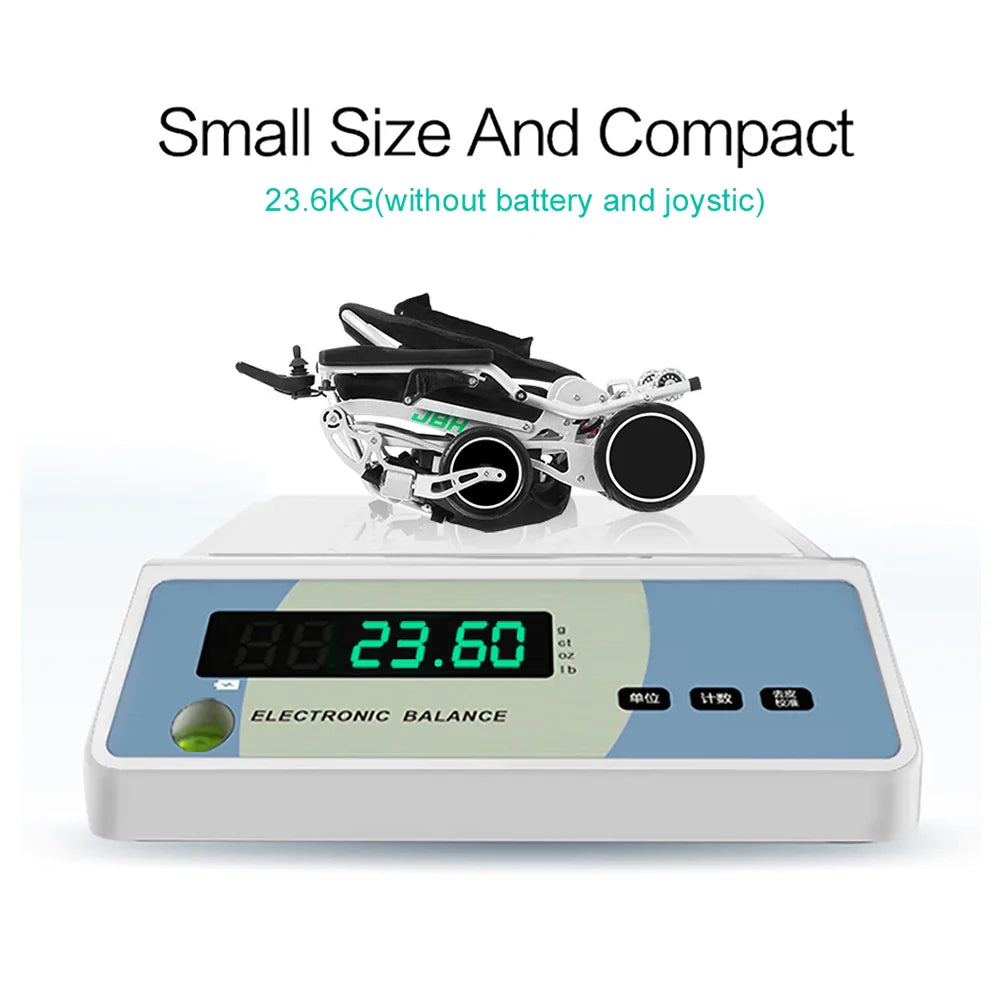 KTX-205331 Lightweight Foldable Lithium Battery Wheelchair with Long Life and 120 kg Capacity