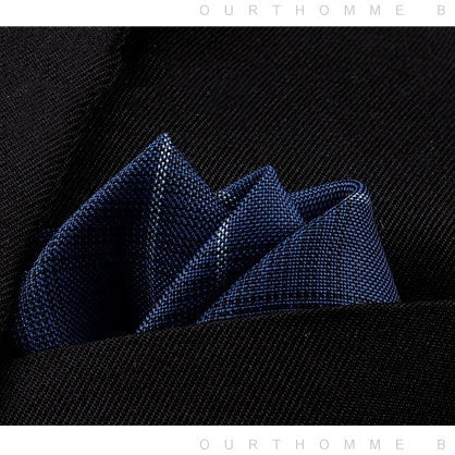 KTX-206291 Men's Striped Cotton Suit with Pockets and Matching Square Scarf