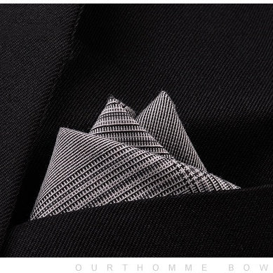 KTX-206291 Men's Striped Cotton Suit with Pockets and Matching Square Scarf