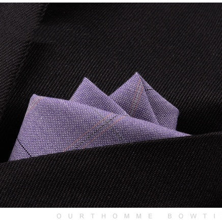 KTX-206291 Men's Striped Cotton Suit with Pockets and Matching Square Scarf