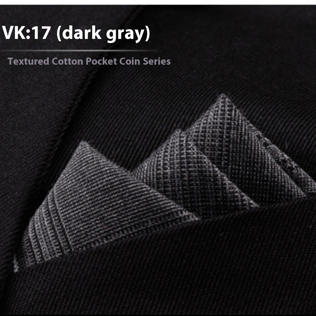 KTX-206291 Men's Striped Cotton Suit with Pockets and Matching Square Scarf