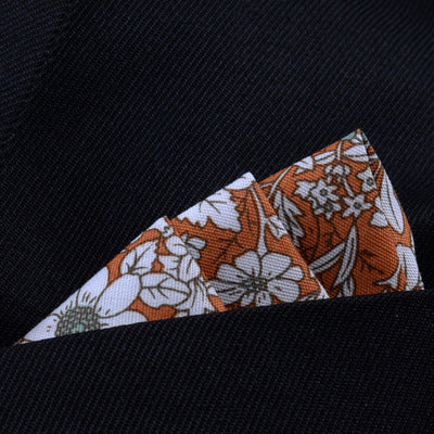 KTX-206291 Men's Striped Cotton Suit with Pockets and Matching Square Scarf