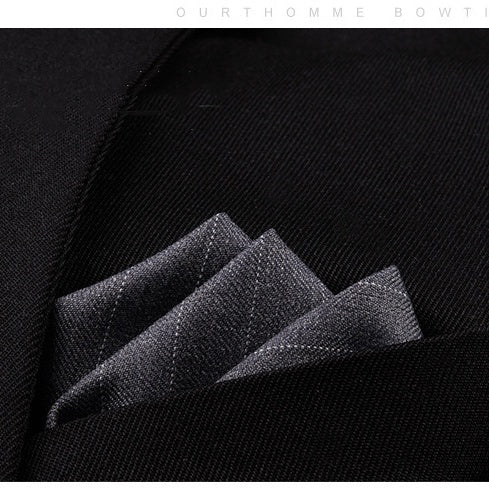 KTX-206291 Men's Striped Cotton Suit with Pockets and Matching Square Scarf