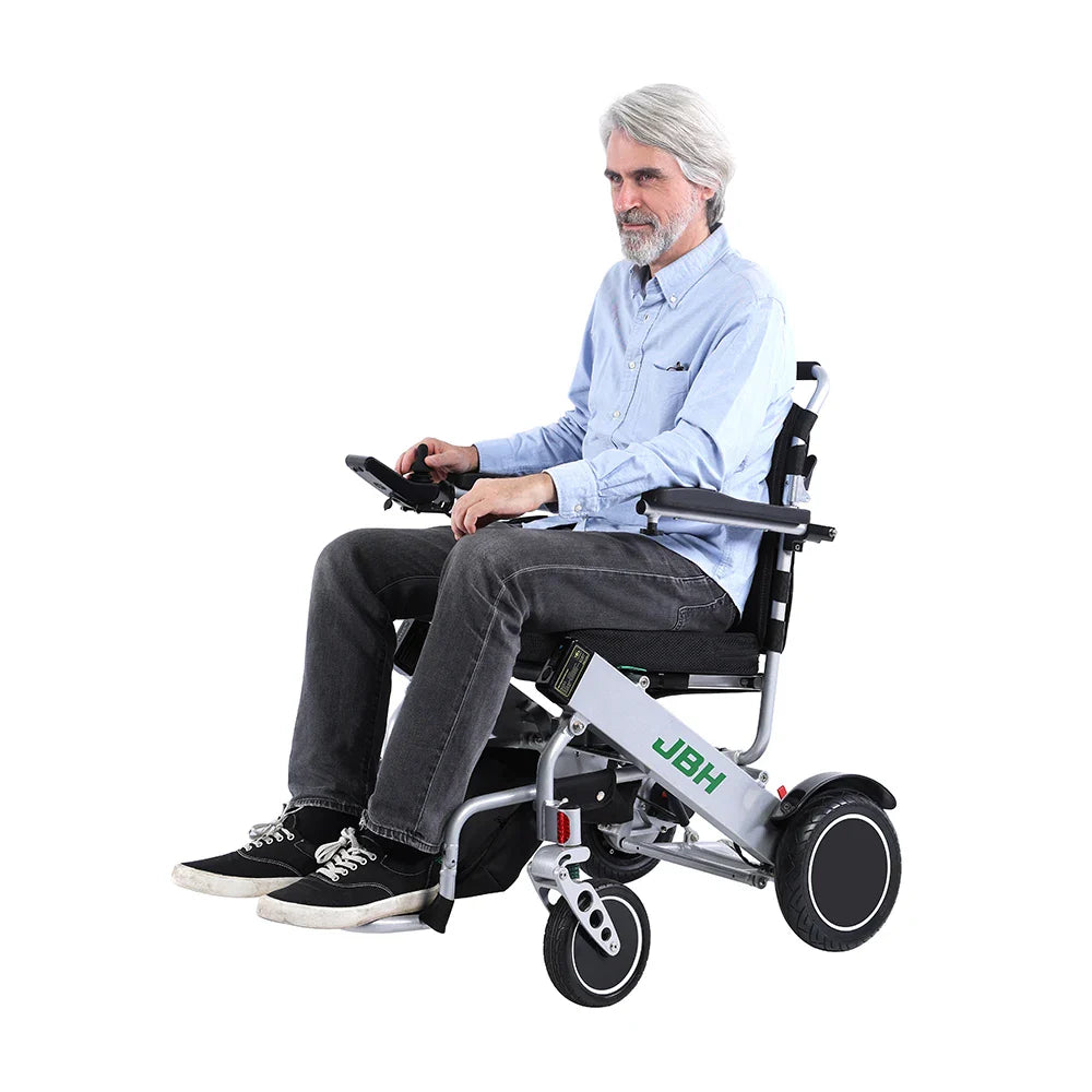 KTX-206483 Lightweight Folding Electric Wheelchair D06 with Dual Battery and 120kg Capacity