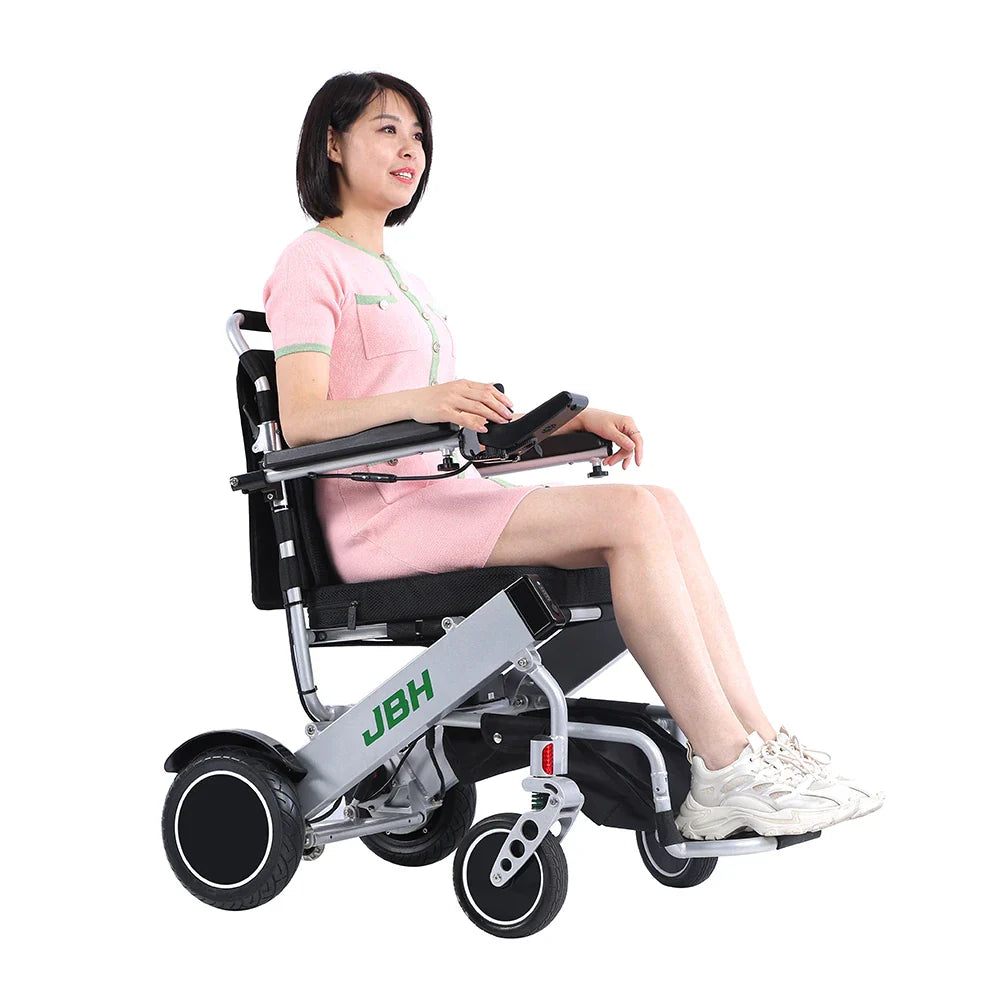 KTX-206483 Lightweight Folding Electric Wheelchair D06 with Dual Battery and 120kg Capacity