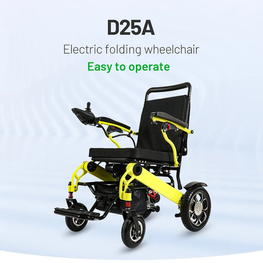 KTX-207635 Intelligent Electric Scooter Wheelchair with Controller, 6 km/h Speed, 20 km Range, Aluminum Alloy Frame, Yellow