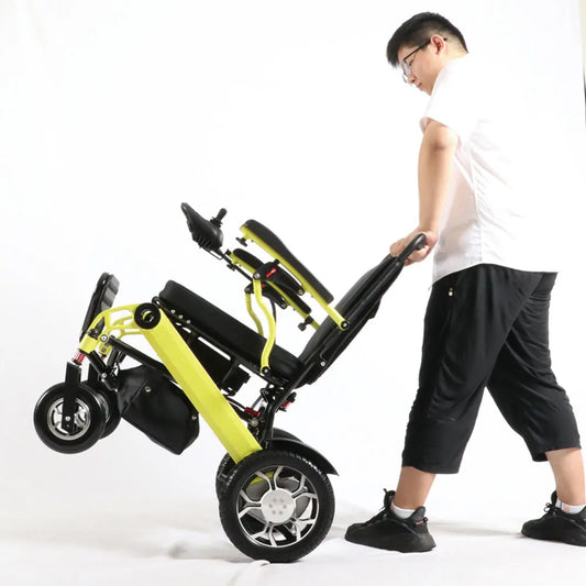 KTX-207635 Intelligent Electric Scooter Wheelchair with Controller, 6 km/h Speed, 20 km Range, Aluminum Alloy Frame, Yellow