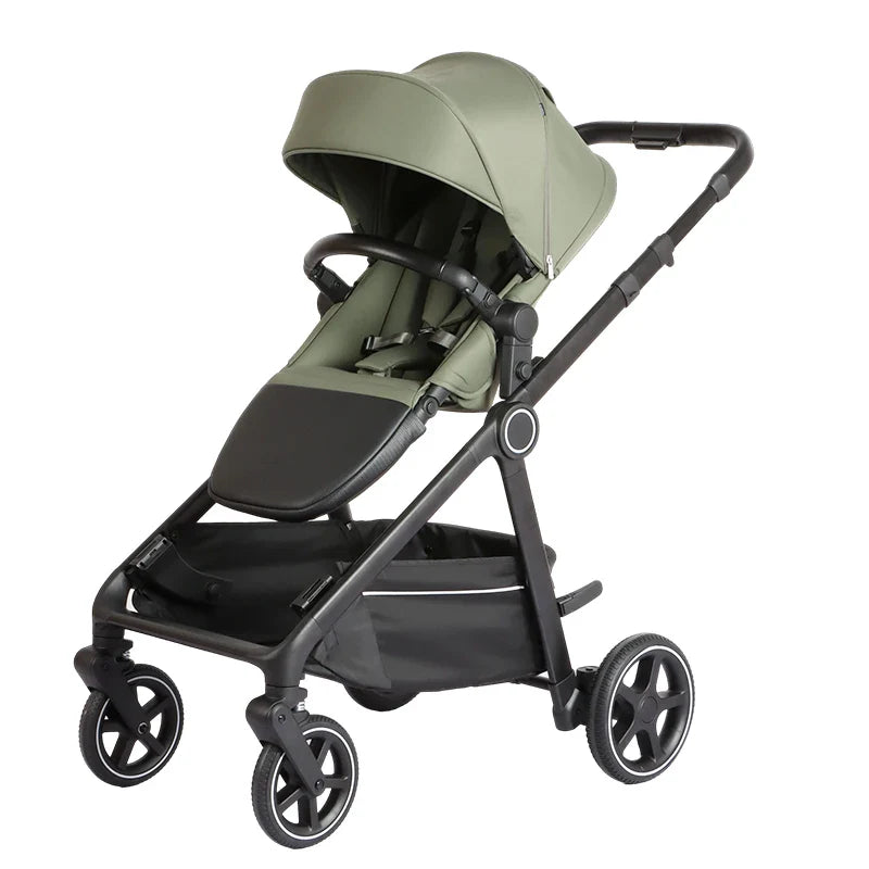 KTX-207955 Luxury 3-in-1 Double Stroller Newborn Baby Stroller with One-Hand Adjustable Backrest and Double Seat Capability