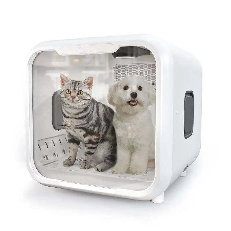 KTX-208019 Pet Hair Drying Box - Low Noise Automatic Dryer for Cats and Dogs, Eco-Friendly Plastic, 220V, 8.2Kg, Large Capacity