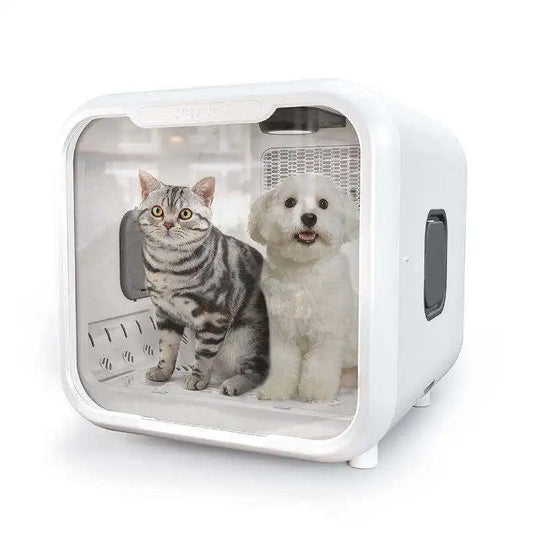 KTX-208019 Pet Hair Drying Box - Low Noise Automatic Dryer for Cats and Dogs, Eco-Friendly Plastic, 220V, 8.2Kg, Large Capacity