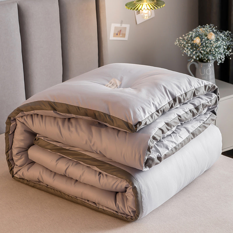 KTX-208083 Embroidered Skin-Friendly Down Velvet Duvet with Polyester Filling