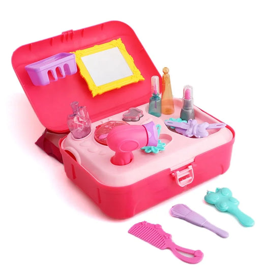 KTX-208595 Fashion Girl Make-Up and Hair Dresser Play Set with 21 Pieces for Kids Ages 2-7