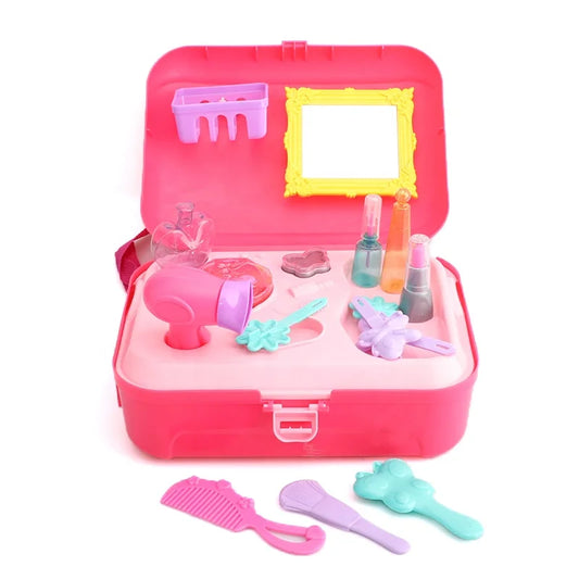KTX-208595 Fashion Girl Make-Up and Hair Dresser Play Set with 21 Pieces for Kids Ages 2-7