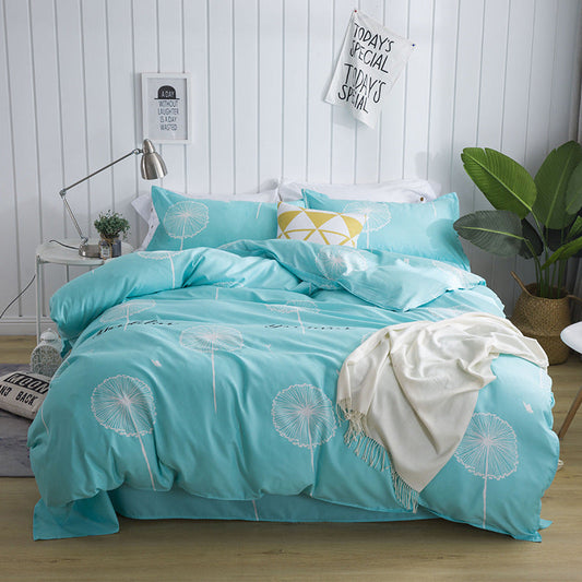 KTX-208723 Aloe Cotton Dormitory Bed Sheet - Multiple Sizes Available for Single Beds