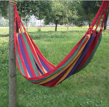 KTX-209235 Canvas Double Person Hammock for Camping and Leisure with Durable Nylon Straps