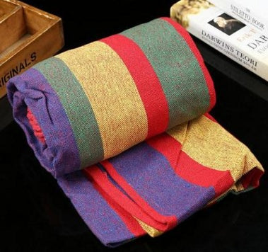 KTX-209235 Canvas Double Person Hammock for Camping and Leisure with Durable Nylon Straps