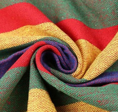 KTX-209235 Canvas Double Person Hammock for Camping and Leisure with Durable Nylon Straps