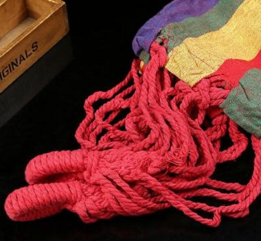 KTX-209235 Canvas Double Person Hammock for Camping and Leisure with Durable Nylon Straps