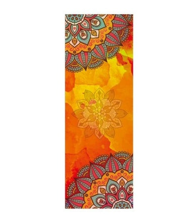 KTX-209491 Beautiful Pattern Microfiber Yoga Towel - Anti-Skid Portable Exercise Mat Cover, 63x183 cm