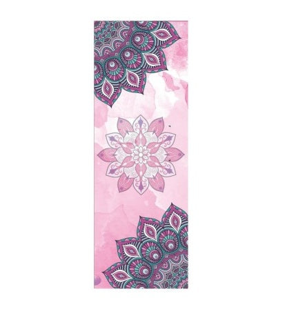 KTX-209491 Beautiful Pattern Microfiber Yoga Towel - Anti-Skid Portable Exercise Mat Cover, 63x183 cm