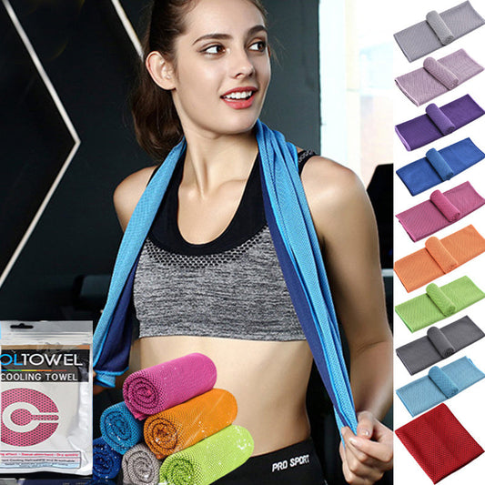 KTX-210643 Cooling Quick-Dry Sports Towel for Gym, Travel, Cycling, and Outdoor Activities - 30x100cm Microfiber