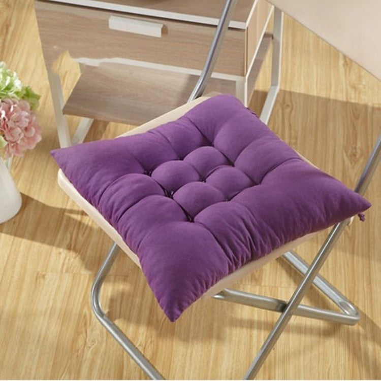 KTX-210899 Solid Color Polyester Fiber Office Cushion, 41x41cm