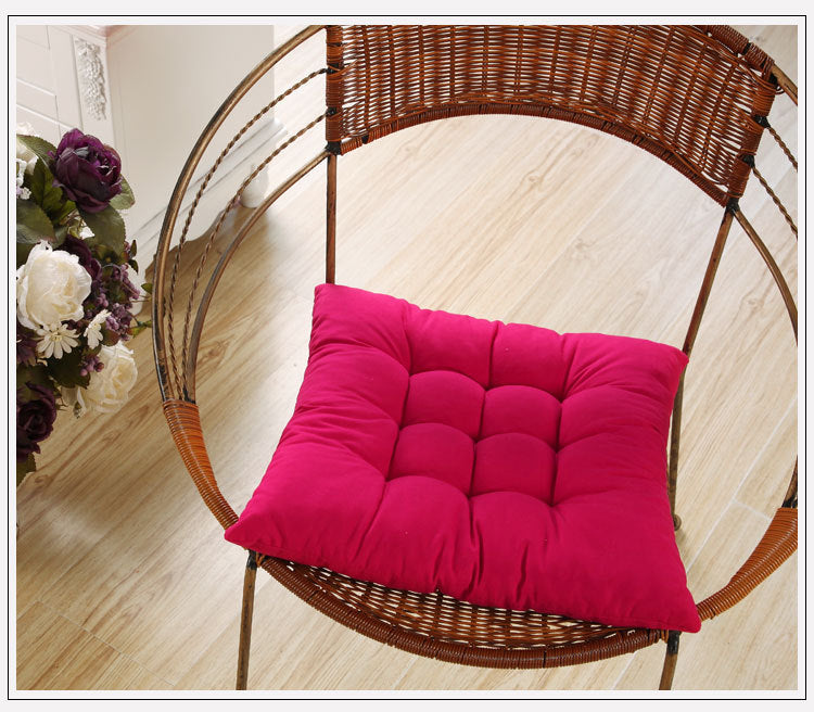 KTX-210899 Solid Color Polyester Fiber Office Cushion, 41x41cm