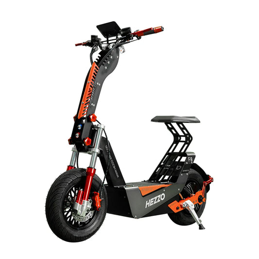 KTX-213715 Powerful 72V 10000W Electric Scooter F8 with 50Ah Battery, 93 Miles Range, Off-Road Tires, Foldable Design