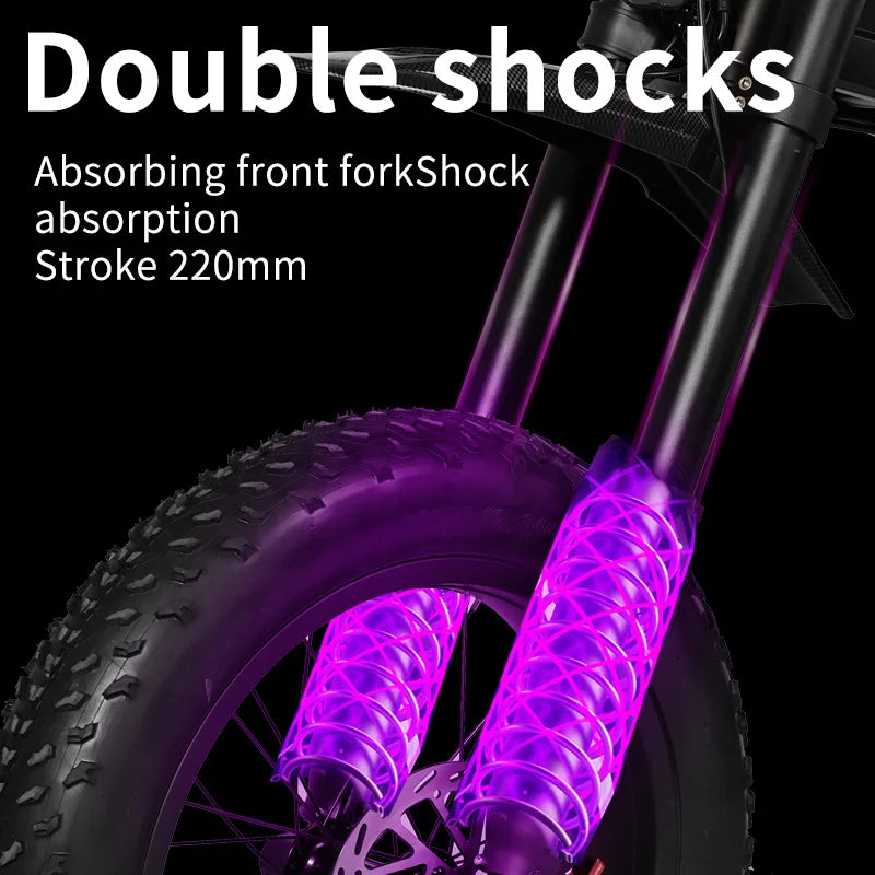 KTX-213907 60V 3000W Off-Road Electric Bike with 20-Inch Fat Tires and 150km Range