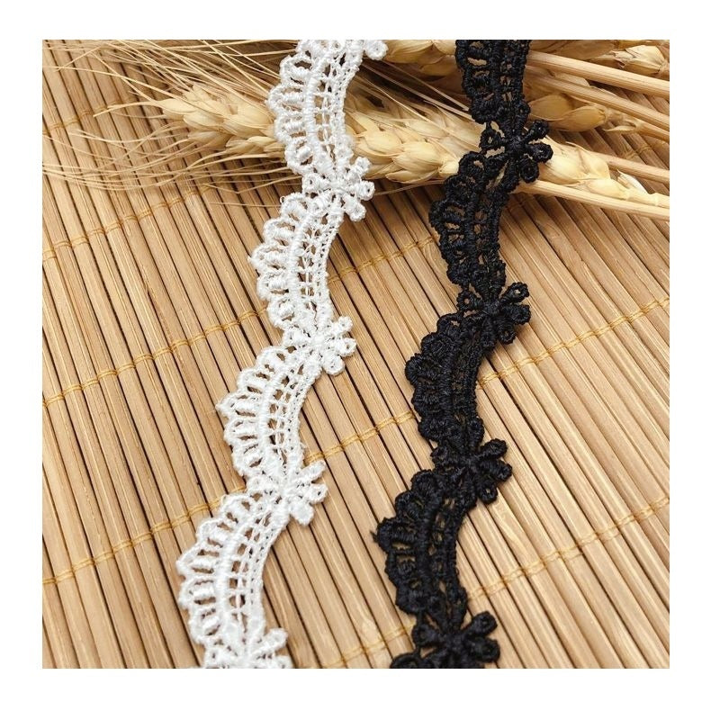 KTX-215443 Small Lace Wave Polyester Silk Skirt for DIY Handmade Accessories