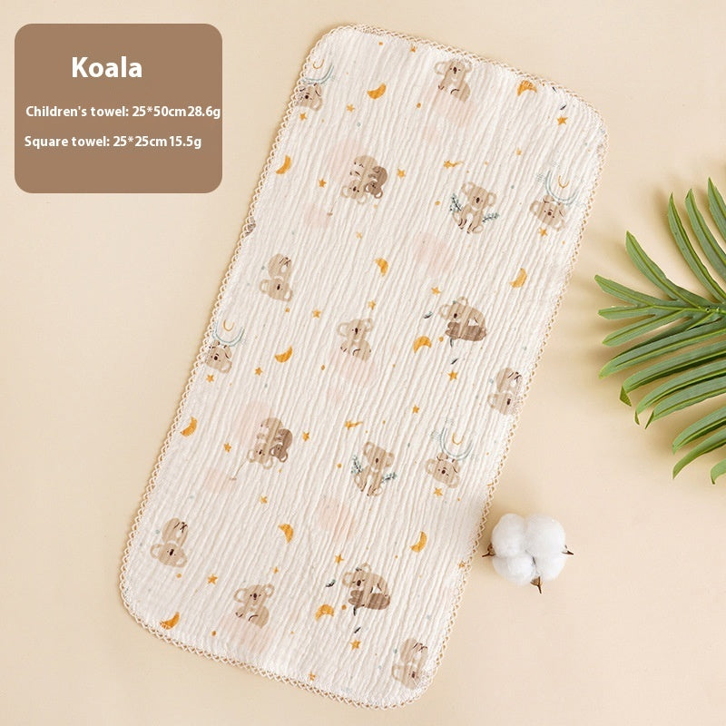 KTX-216083 Baby Pure Cotton Saliva Towel Collection - Adorable Designs for Newborns