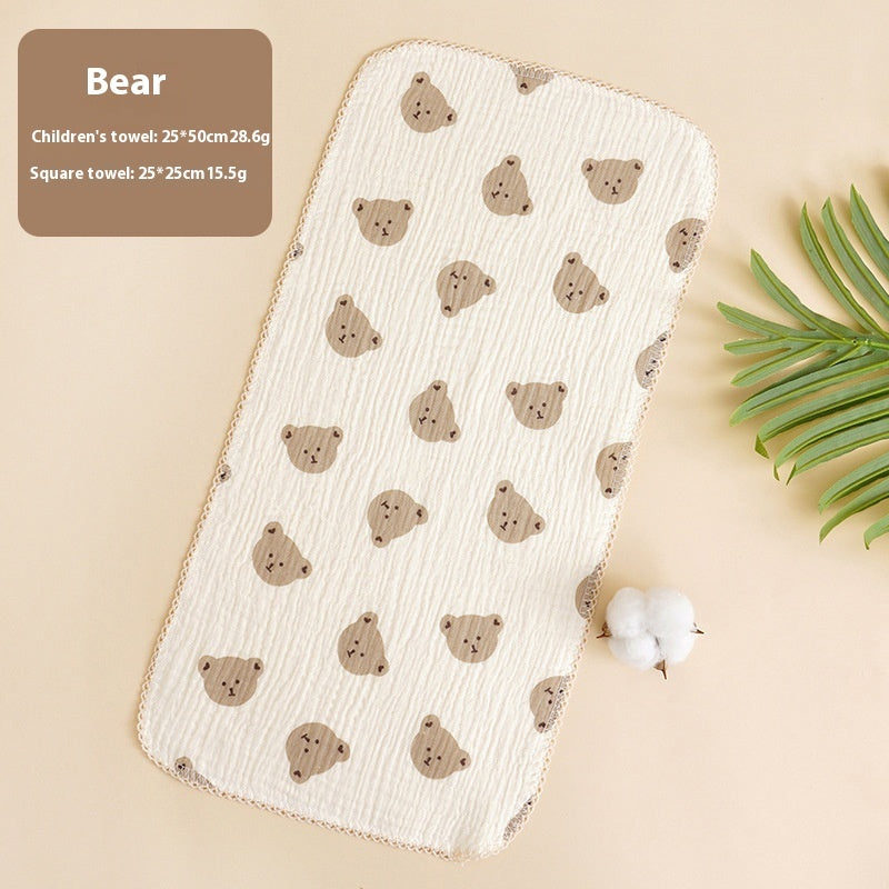 KTX-216083 Baby Pure Cotton Saliva Towel Collection - Adorable Designs for Newborns
