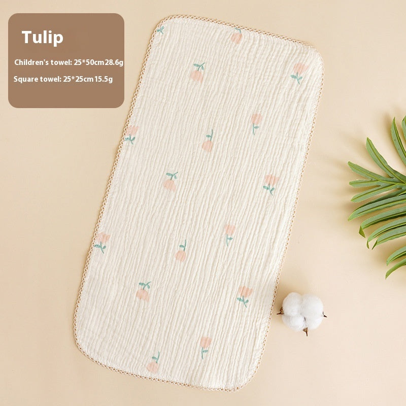 KTX-216083 Baby Pure Cotton Saliva Towel Collection - Adorable Designs for Newborns