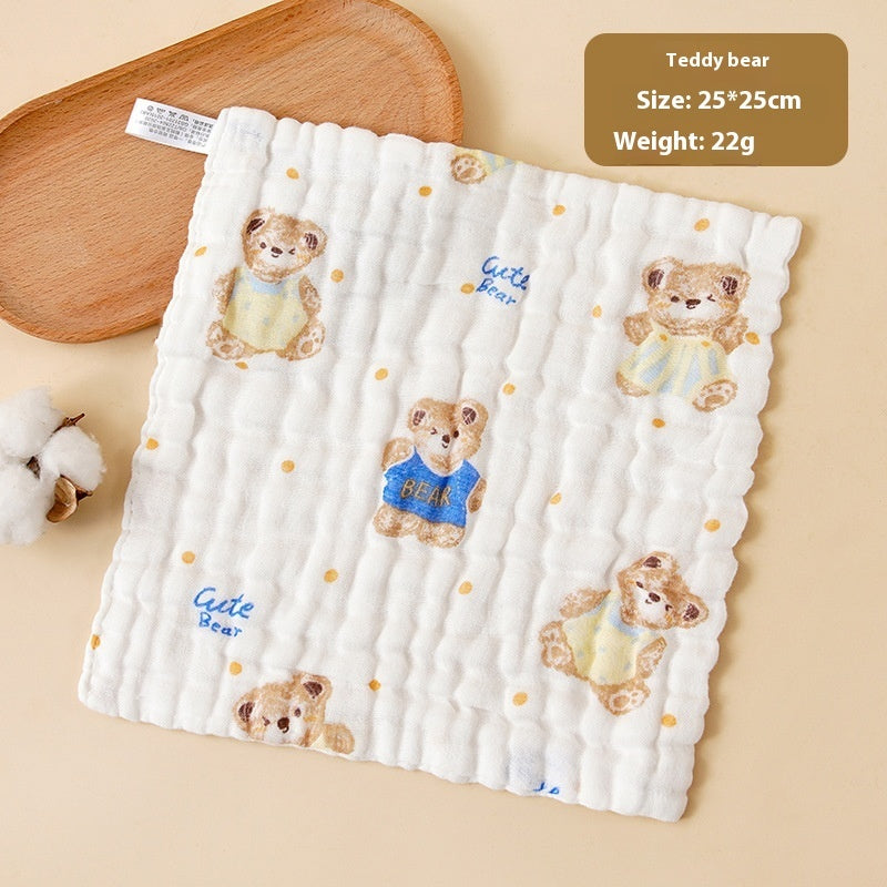 KTX-216083 Baby Pure Cotton Saliva Towel Collection - Adorable Designs for Newborns