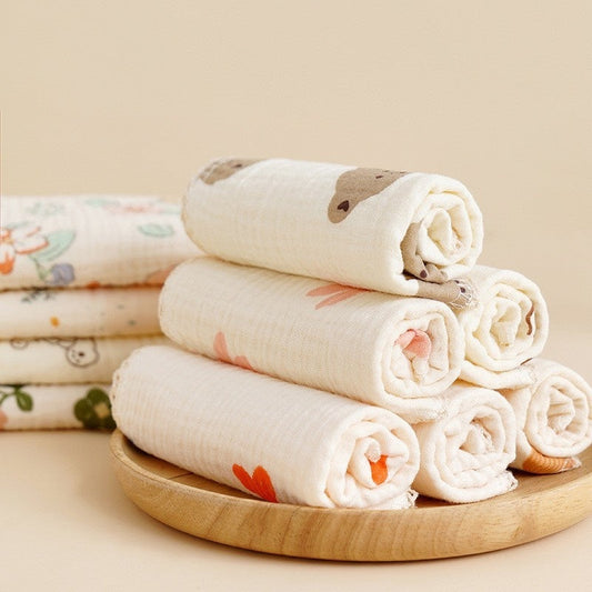 KTX-216083 Baby Pure Cotton Saliva Towel Collection - Adorable Designs for Newborns