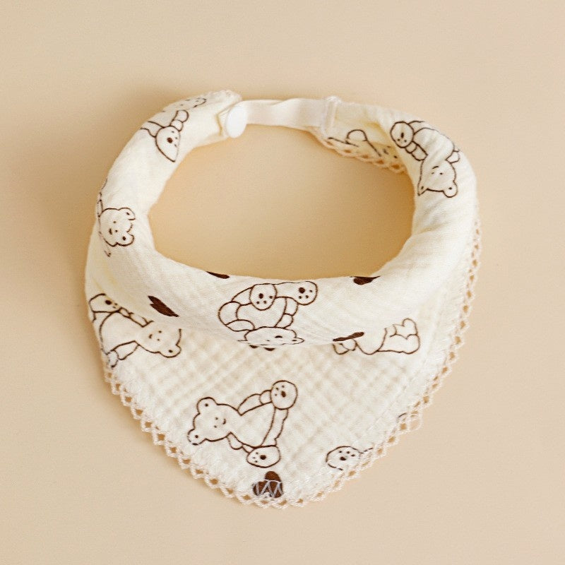 KTX-216083 Baby Pure Cotton Saliva Towel Collection - Adorable Designs for Newborns