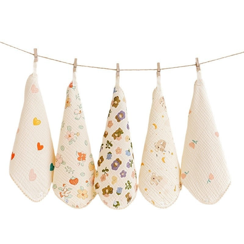 KTX-216083 Baby Pure Cotton Saliva Towel Collection - Adorable Designs for Newborns